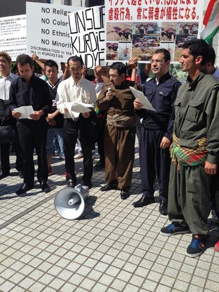 Tokyo'da Kobani eylemi