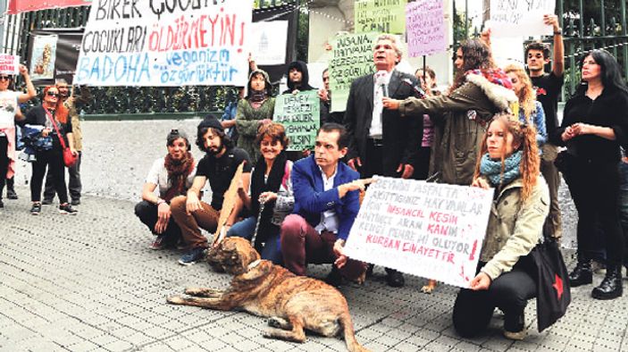 Taksim’de kurban protestosu