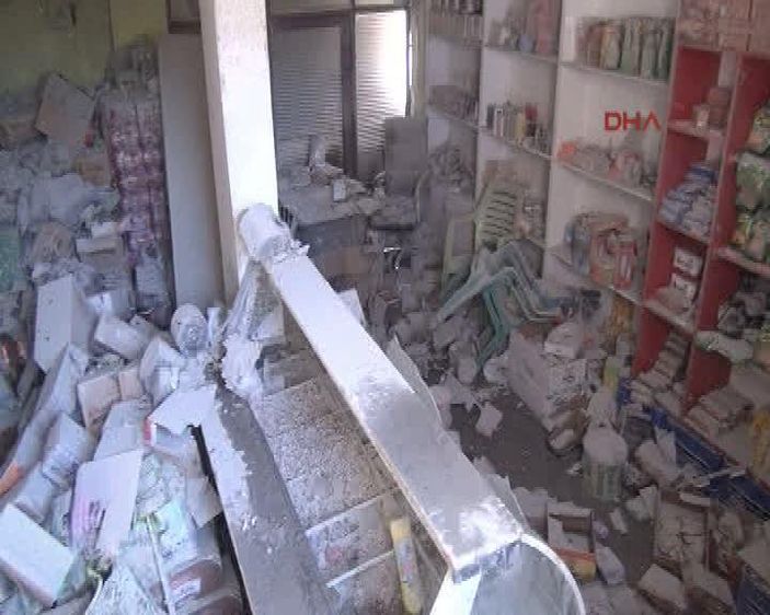 Mürşitpınar'da bir eve havan mermisi düştü