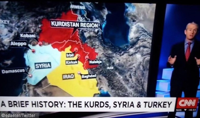 Reuters'ın abonelerine geçtiği Kürt nüfusu haritası