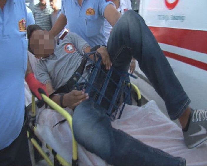 Adanalı çocuğun kalçasına bisikletin demiri saplandı İZLE