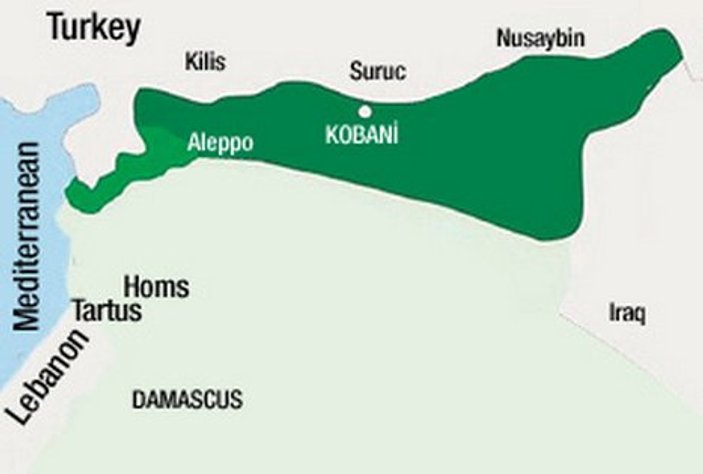 İngiliz The Times'taki Kürdistan haritası
