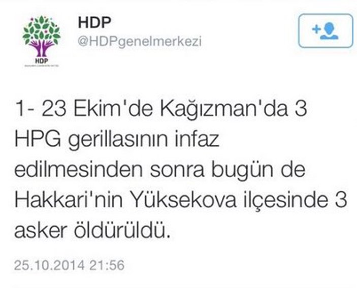 HDP'den şehitlere yapılan hain saldırı hakkında açıklama