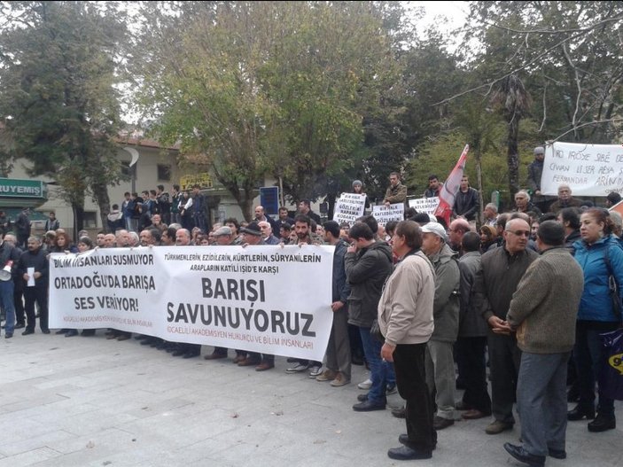 HDP'nin çağrısıyla Kobani'ye destek için toplandılar