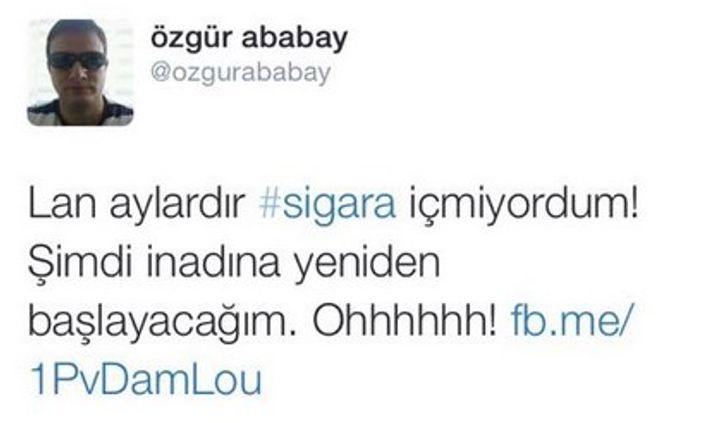 Sosyal medyada sigara tepkisi