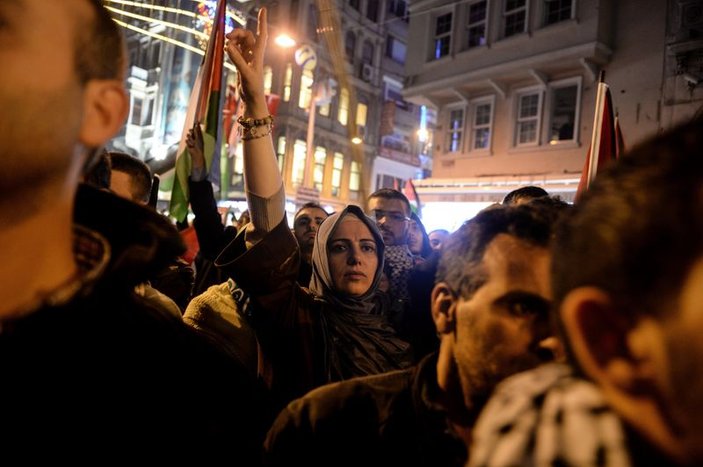 İstanbul'da İsrail protestoları