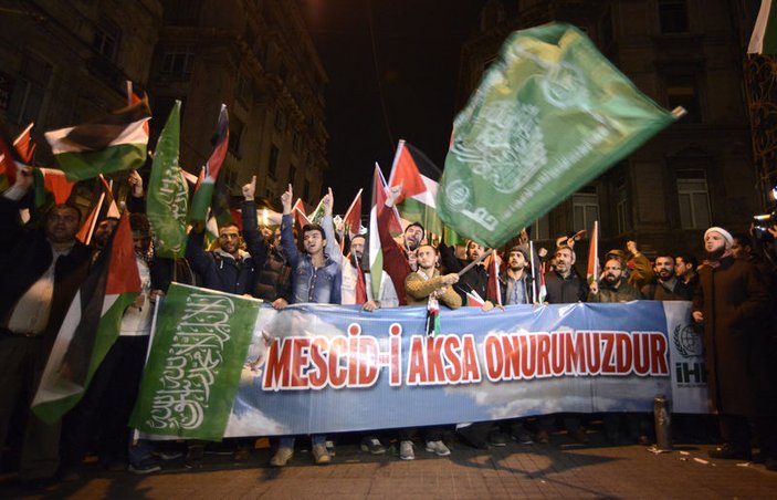 İstanbul'da İsrail protestoları