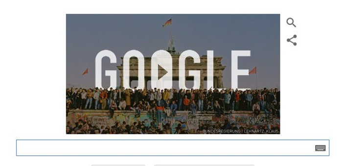 Google'dan Berlin Duvarı'na özel doodle