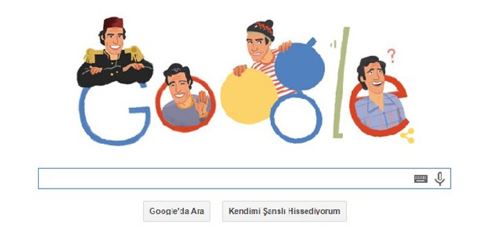 Google'dan Kemal Sunal doodle'ı