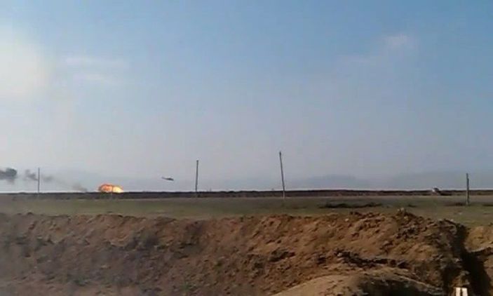 Ermenistan helikopterinin vurulma anı İZLE