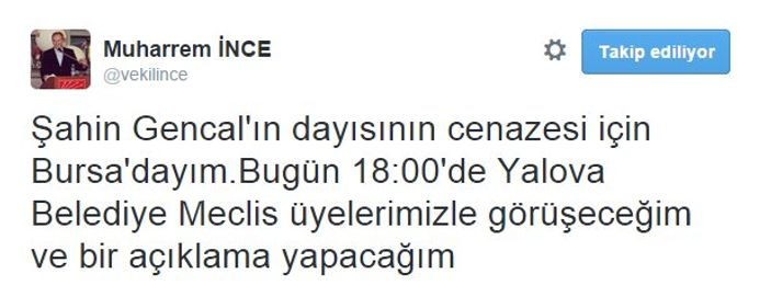 Muharrem İnce ağaç katliamı için açıklama yapacak