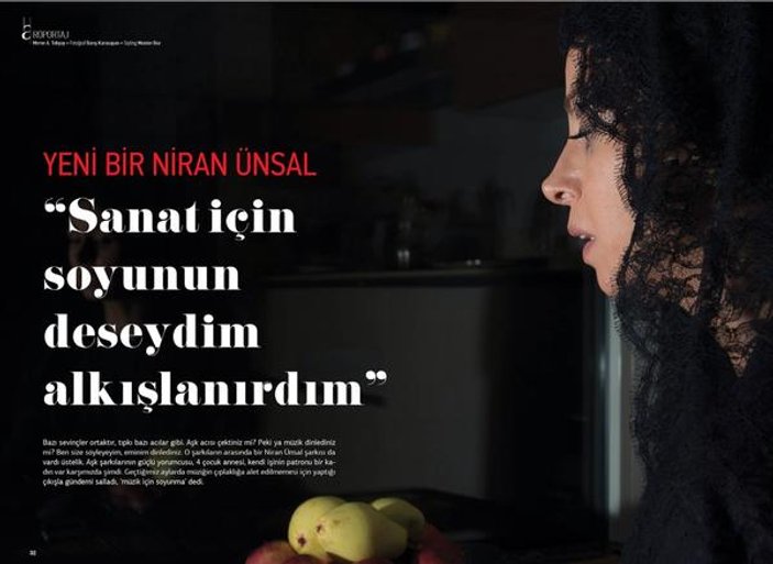 Niran Ünsal Aysha dergisi için türban taktı