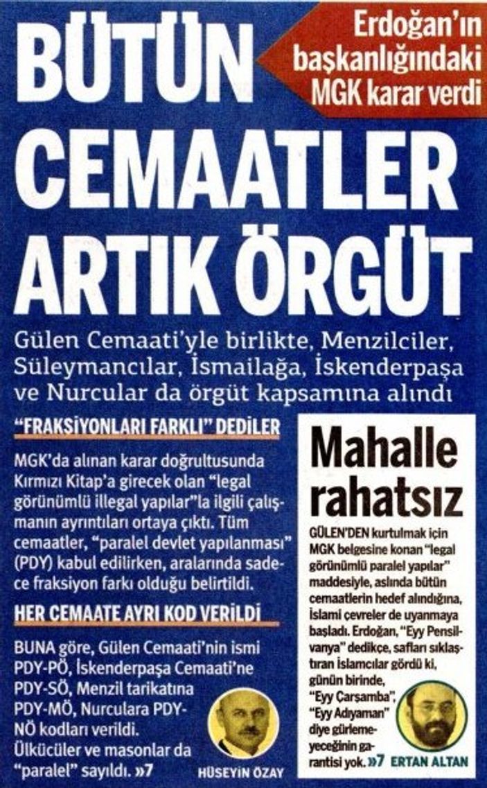 MGK'dan Cemaat iddialarına açıklama