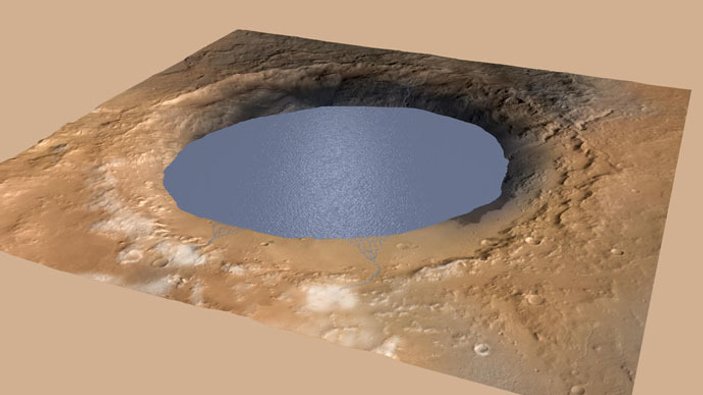 Mars’ta eski bir göle ait izler görüntülendi