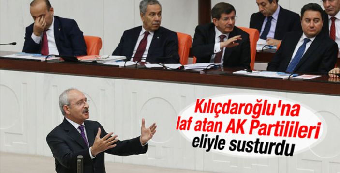 Davutoğlu'ndan konuşmasını bölen Kılıçdaroğlu'na cevap