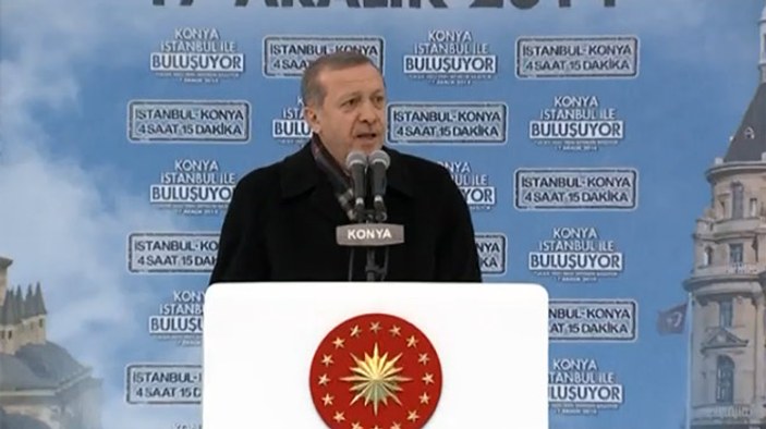 Davutoğlu ile Erdoğan İstanbul-Konya YHT açılışında