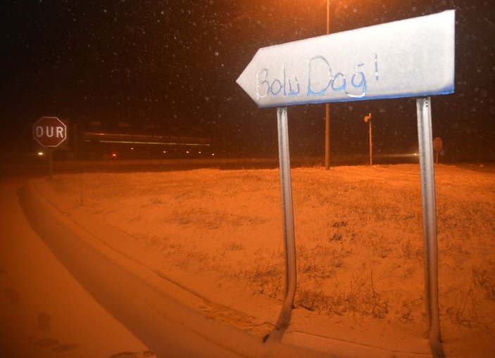 Bolu'da kar yağışı etkisini gösterdi