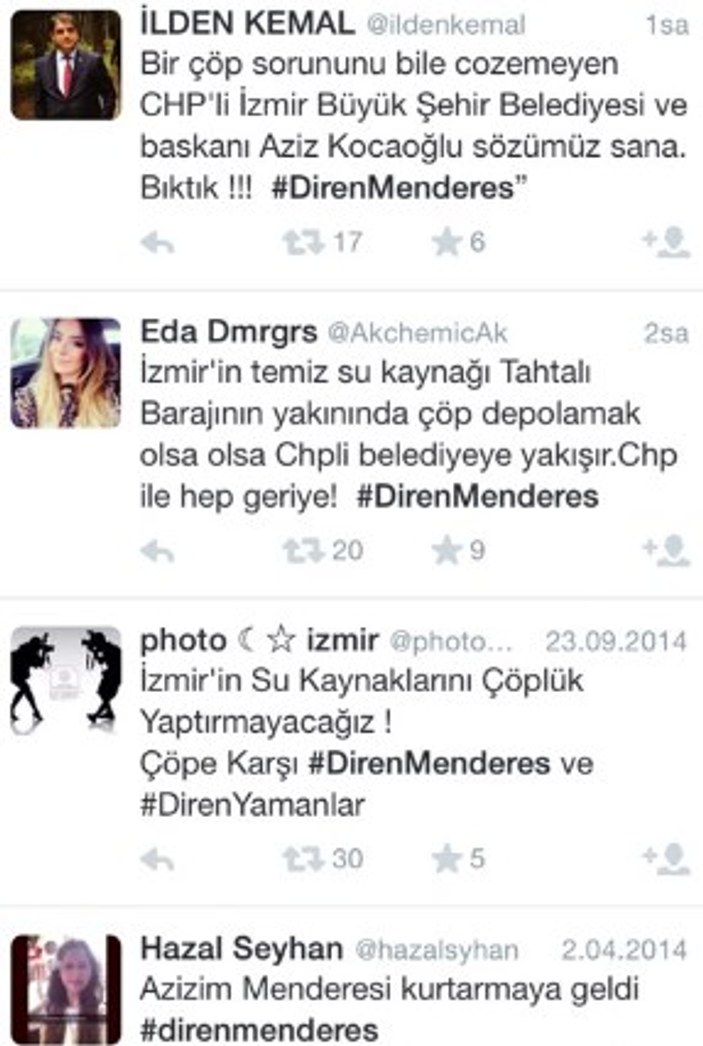 Çöplük yapılacak Menderes için Twitter'da hashtag açıldı