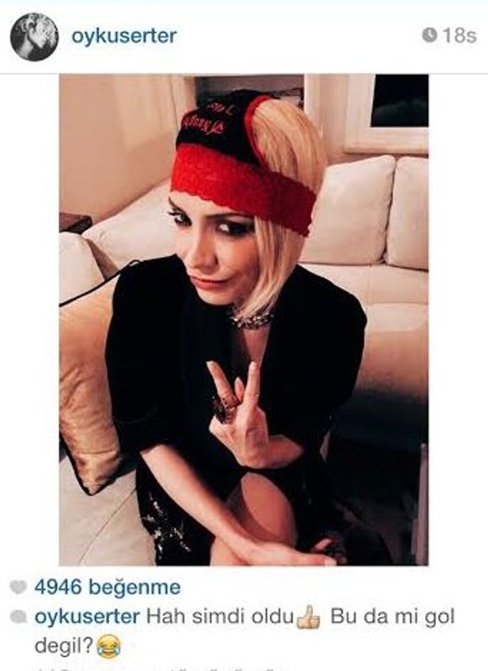 Öykü Serter kafasına tanga geçirdi