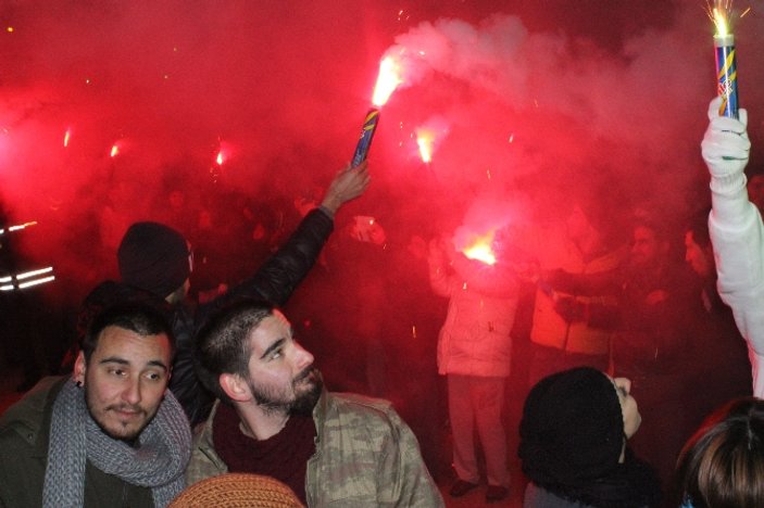 Çanakkale'de yılbaşı kutlaması bir gün sonra yapıldı