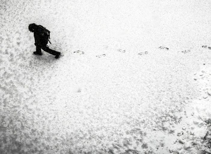 Ankara'da yoğun kar yağışı İZLE