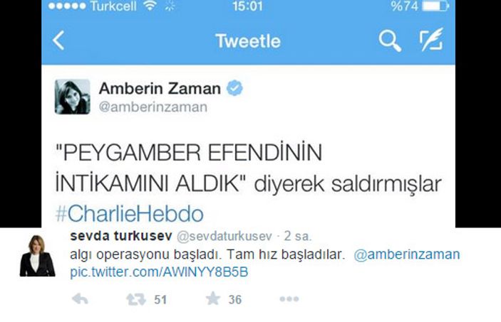 Amberin Zaman'dan tepki çeken tweet