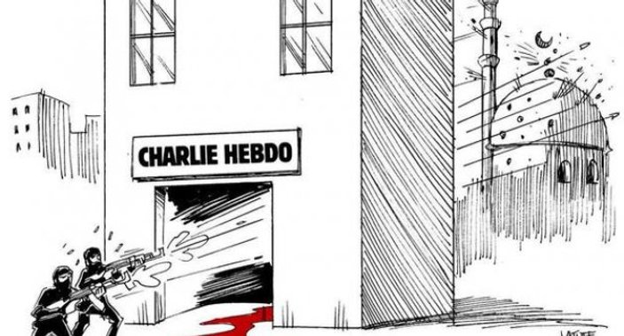 Karikatürist Carlos Latuff Paris'teki saldırıyı çizdi