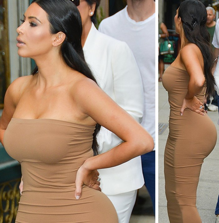 Kim Kardashian sarkık bir çuvala benziyor