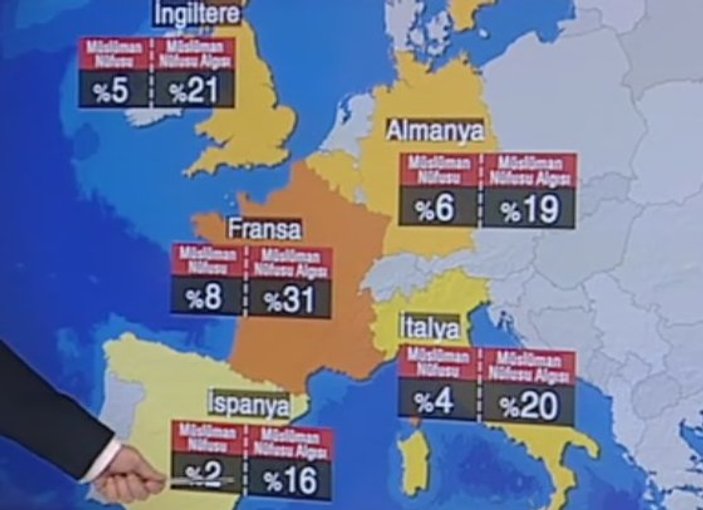 Avrupa'da şehirlere göre Müslüman nüfus haritası İZLE