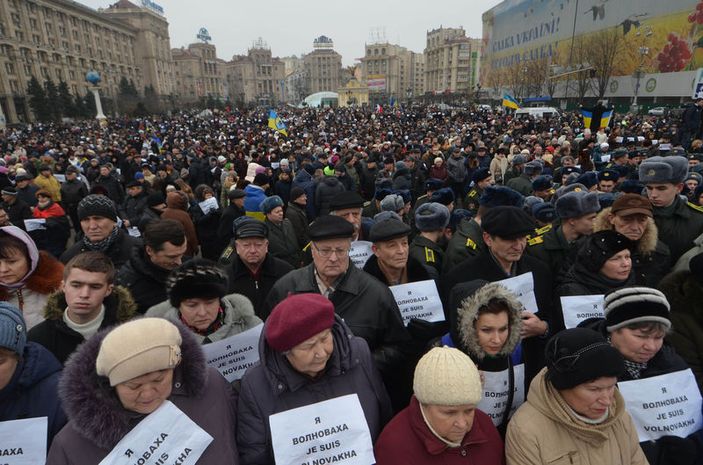 Ukrayna'da barış yürüyüşü yapıldı