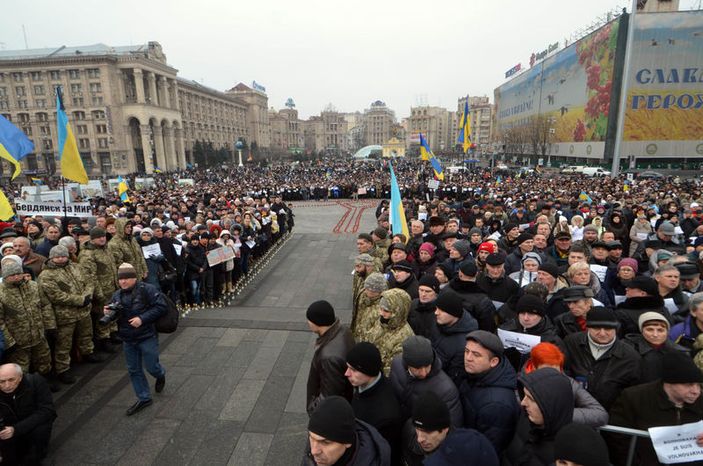 Ukrayna'da barış yürüyüşü yapıldı