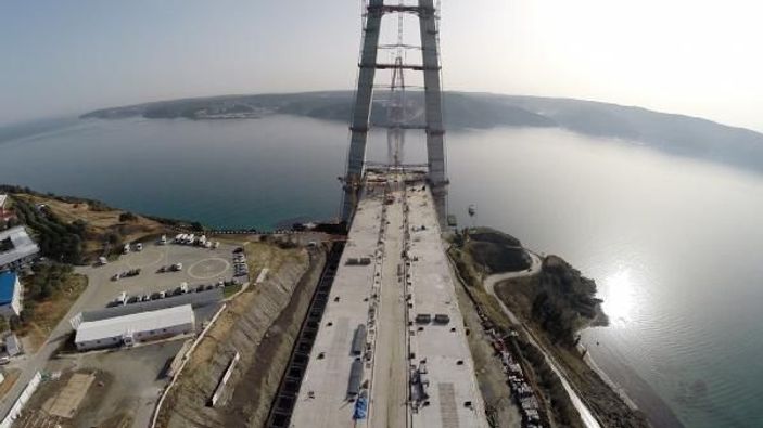 3. köprüye ilk çelik tabliyeler yerleştirildi