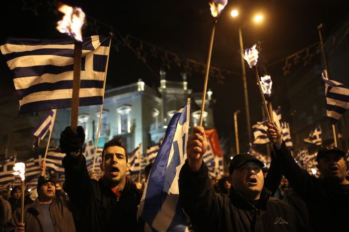 Yunanistan'da Kardak krizi eylemi