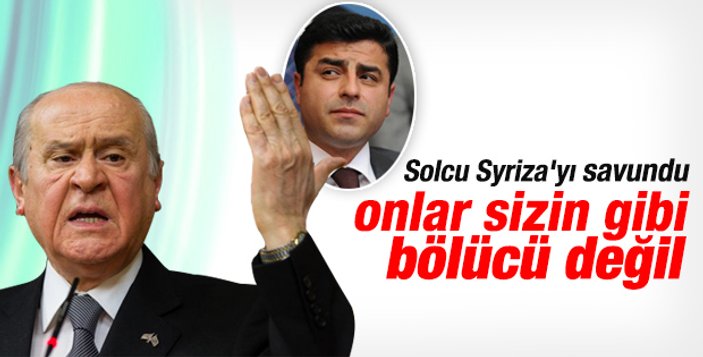 Demirtaş'tan Bahçeli'nin SYRİZA çıkışına cevap