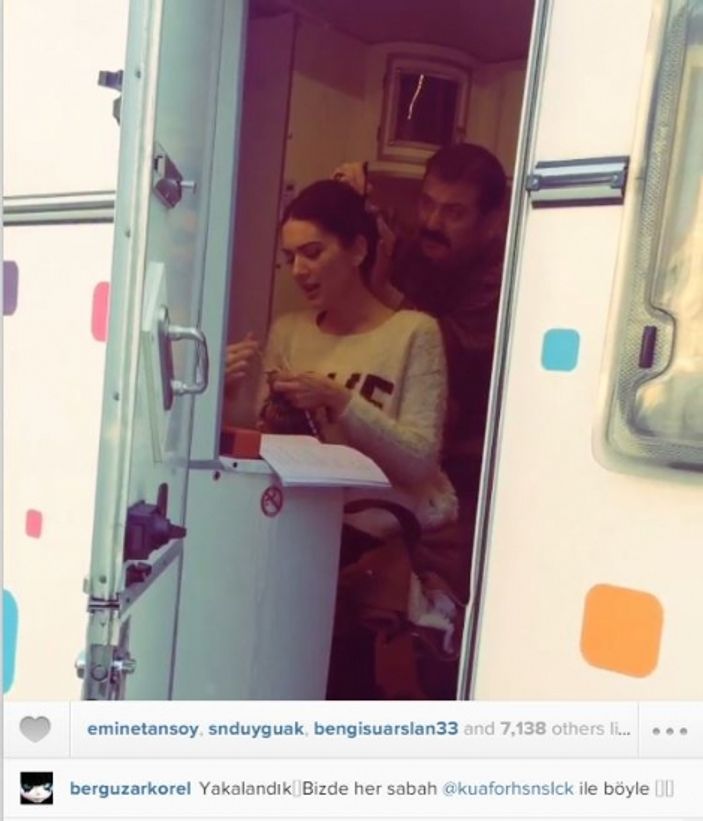 Bergüzar Korel'in set hali