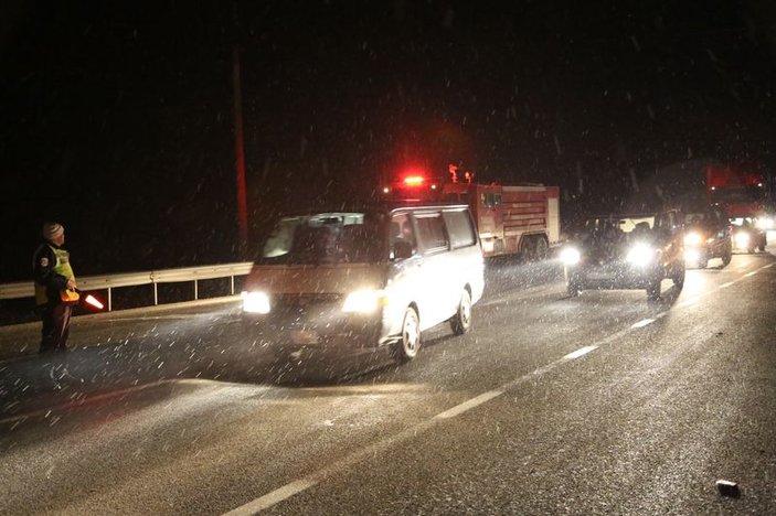 Bolu'da kar yağışı başladı