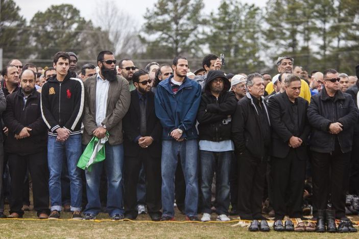 ABD'de öldürülen 3 Müslüman genç toprağa verildi