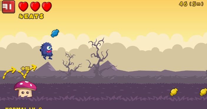 Tatlı canavar ile koşu yapın