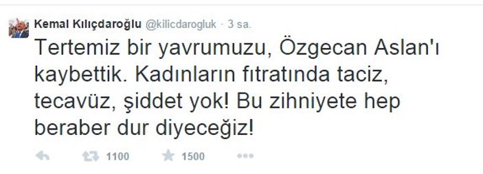 Kılıçdaroğlu Özgecan'ı siyaset malzemesi yaptı