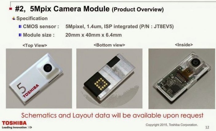 Toshiba ilk kamera modülünü üretti