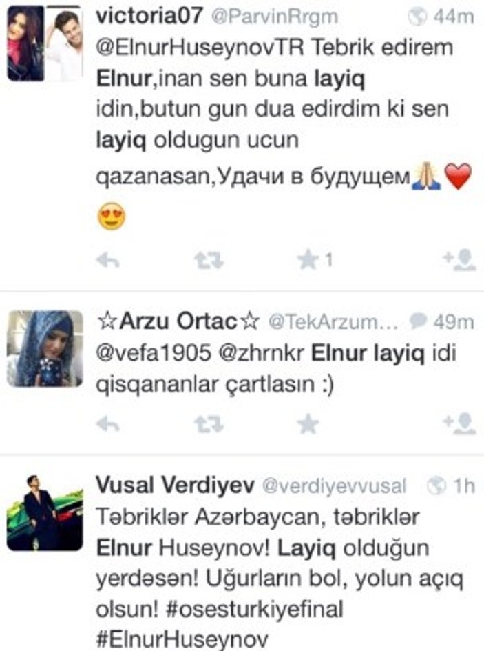 Azerilerin Elnur Huseyinov sevinci
