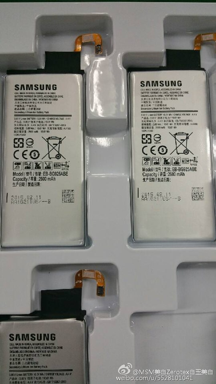 Samsung Galaxy S6'nın bataryasına ait görüntüler sızdı