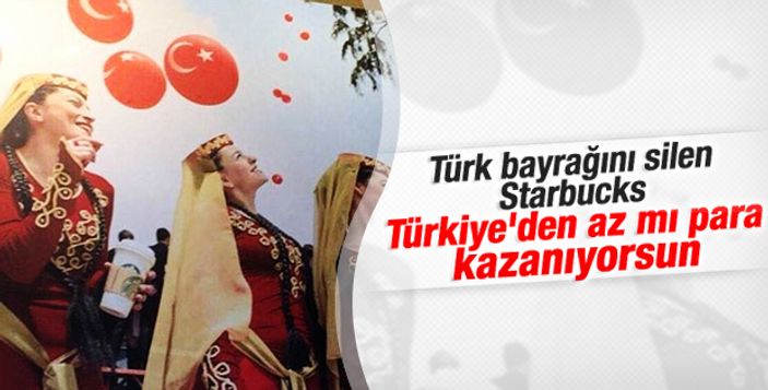 Adana'da zabıta Starbucks'a Türk bayrağı astı