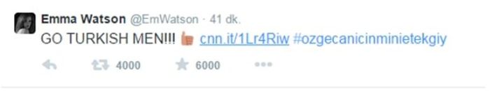 Emma Watson'dan Özgecan eylemine destek