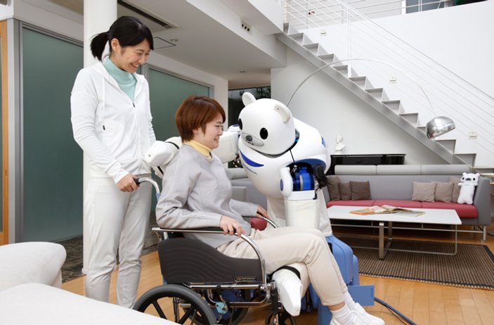 Japonya'da yürüyemeyen hastalar için robot üretildi