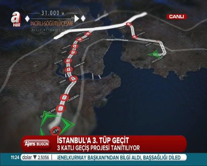 İstanbul'a 3. tüp geçit projesi tanıtıldı