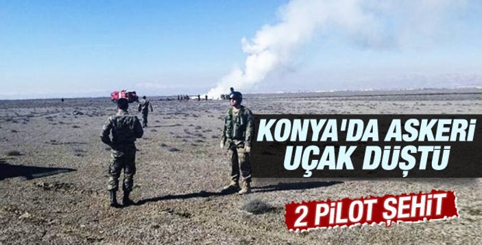Konya'da şehit olan pilotlara veda