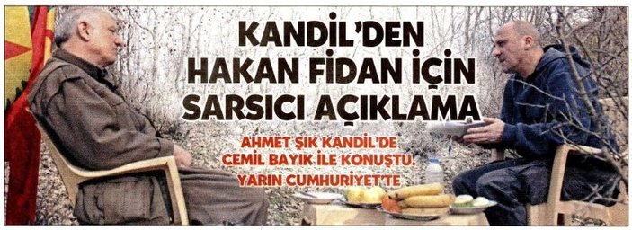 Ahmet Şık Kandil'de Cemil Bayık ile röportaj yaptı