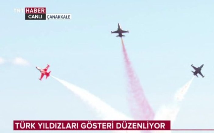 Türk yıldızlarından Çanakkale Zaferi gösterisi