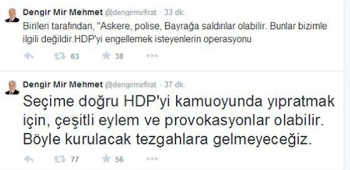 HDP'li Fırat: Askere, polise ve bayrağa saldırı olabilir